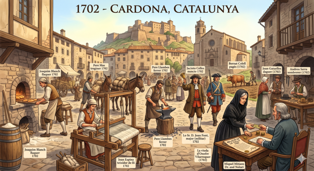 Els caps de casa a Cardona . Any 1702. gemini generated image fexe8kfexe8kfexe